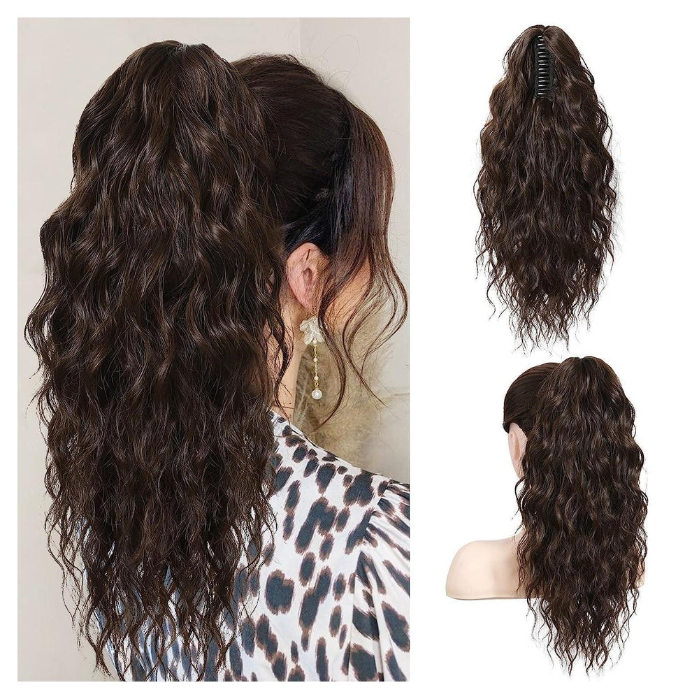 Pferdeschwanz Haarteil Ponytail Klammer 45cm Kunsthaar Dunke 1 St