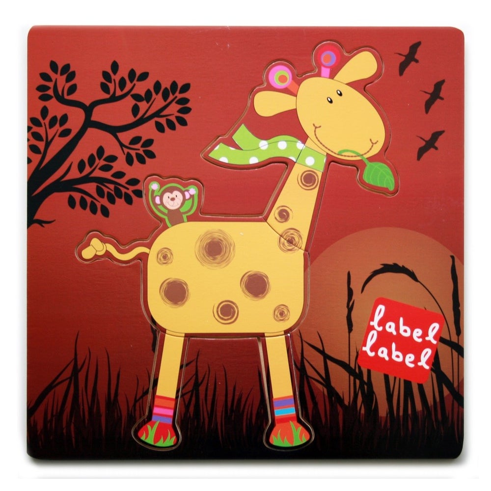 Label-Label Steckpuzzle / Holzpuzzle / Greifpuzzle Giraffe 1 St