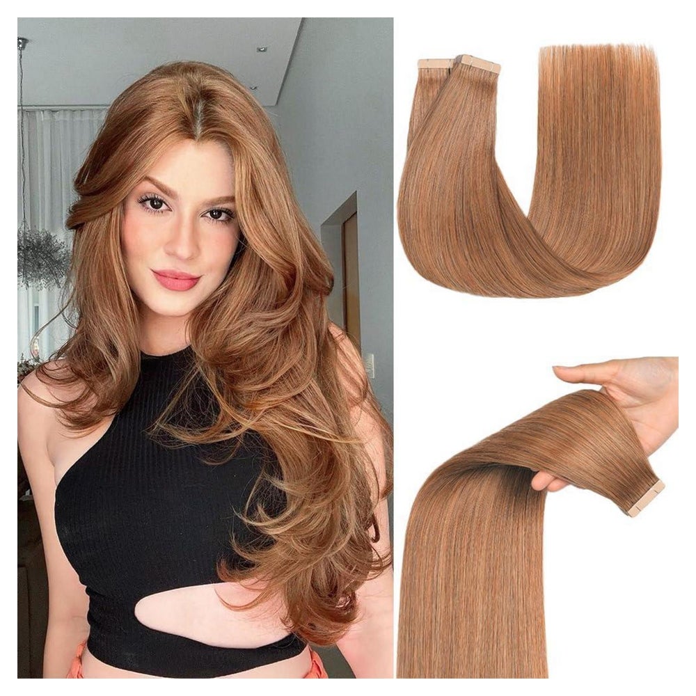 Tape Extensions Echthaar Remy Auburn 40cm 40g 30# 16inch(40c 1 St