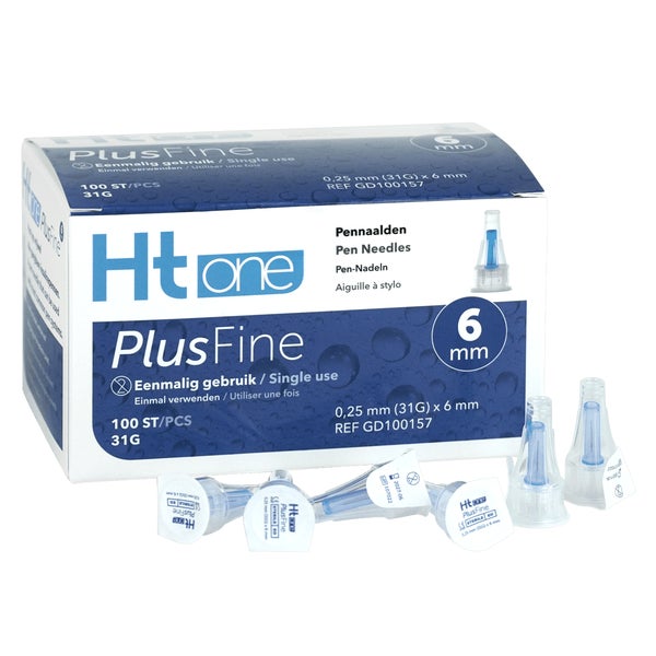 HT One PlusFine 6 mm Pen-Nadeln (31G) - 100 Stück 1 St