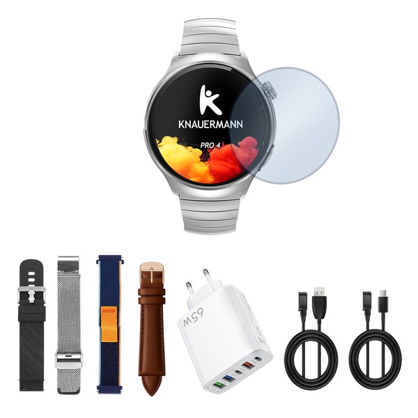 Knauermann PRO 4 (2026) Smartwatch mit Anruf & SOS Funktion 1 St