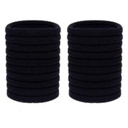 20 Premium Haargummis Schwarz Baumwolle elastisch für Frauen 1 St