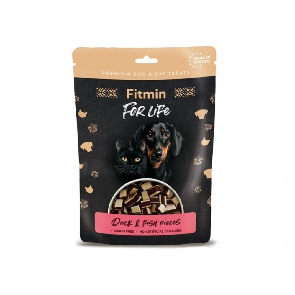 FITMIN For Life Duck and Fish Pieces Stücke von Ente und Fisch für Hunde und Katzen 0 kg