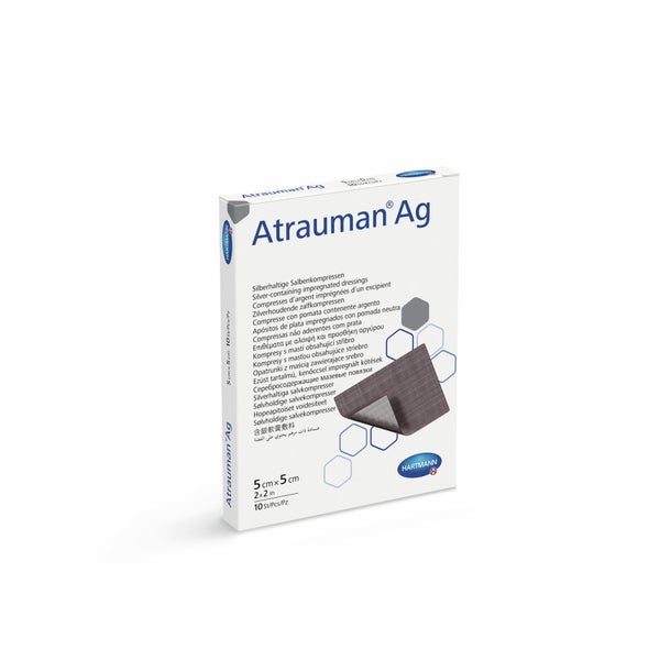 Atrauman Ag silberhaltige Salbenkompresse, steril - 5 x 5 cm
