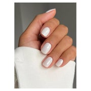 Kunstnägel Kurz Squoval Weiß Nagelkleber AZ18 1 St