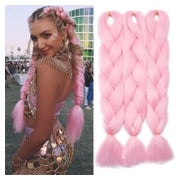 Zöpfe Jumbo Braid Kunsthaar 24 Zoll 100g 3 Stücke Rosa 1 St