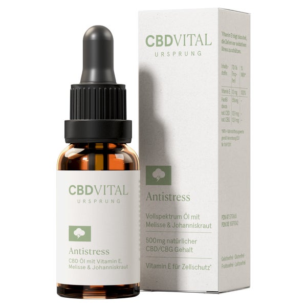 CBD VITAL Vollspektrum Bio CBD Öl Ursprung ANTISTRESS 20 ml