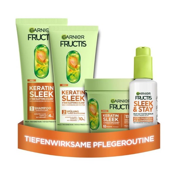 Garnier Fructis Keratin Sleek Pflegeset 1 St