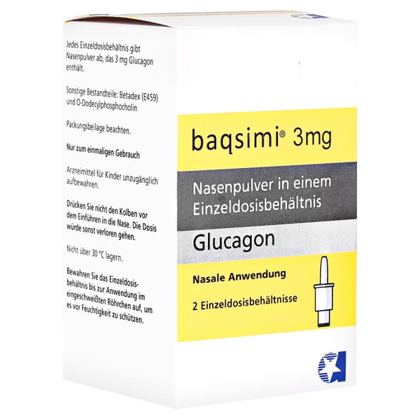 Baqsimi 3 mg Nasenpulver i.e.Einzeldosis 2X3 mg