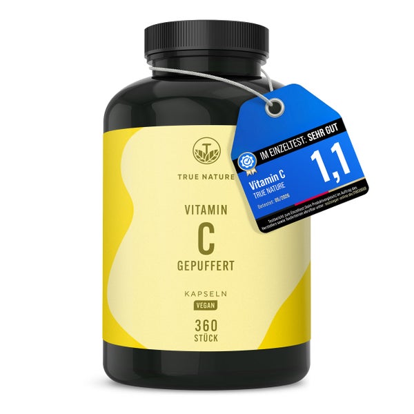 Vitamin C gepuffert Testsieger - Vitamin C Kapseln Vegan 360 St