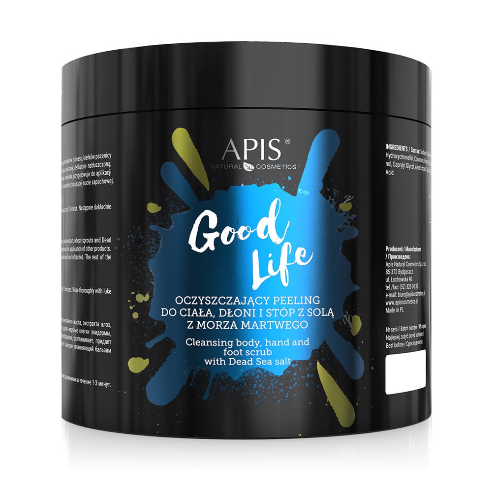 APIS GOOD LIFE, Reinigungspeeling für Körper mit Salz aus dem toten Meer - 700 g