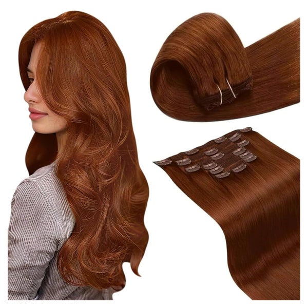 Extensions Echthaar Remy Clip Auburn 55cm 7Stück 120g 60cm-7 1 St