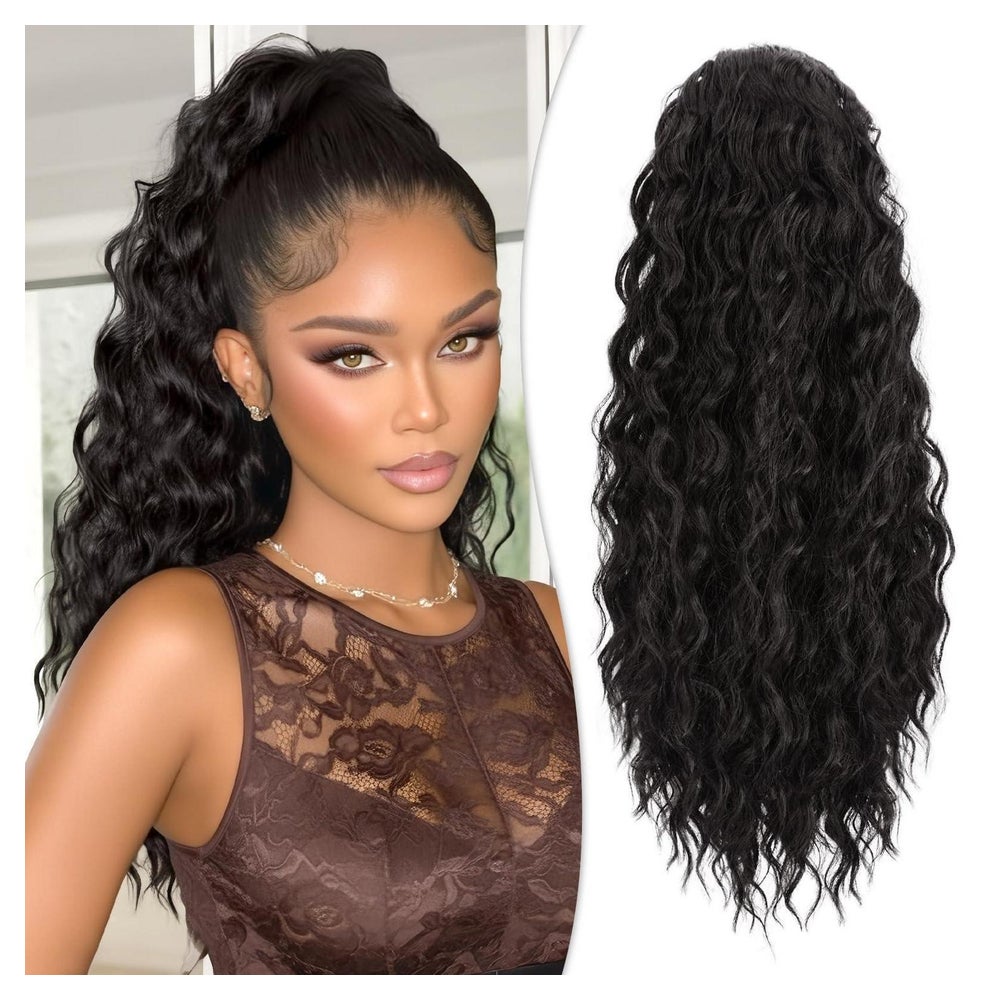 Pferdeschwanz Clip In Lockig Synthetik Haarteil Damen 50 CM 1 St
