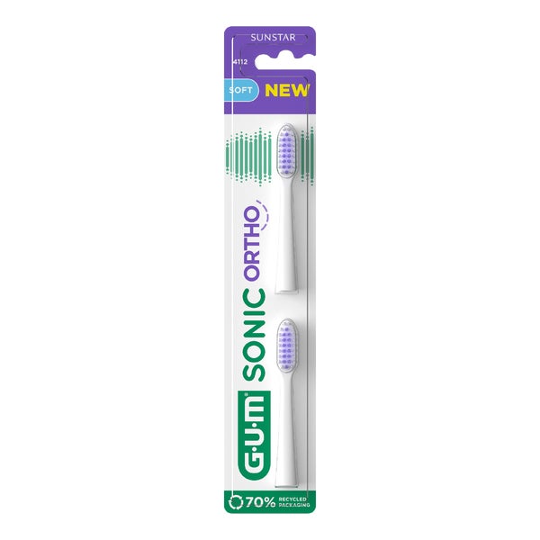 Gum Sonic Ortho Ersatzbürstenköpfe 2 St