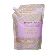 benecos Nachfüllbeutel - Wilde Rose Duschgel 2in1 Bio