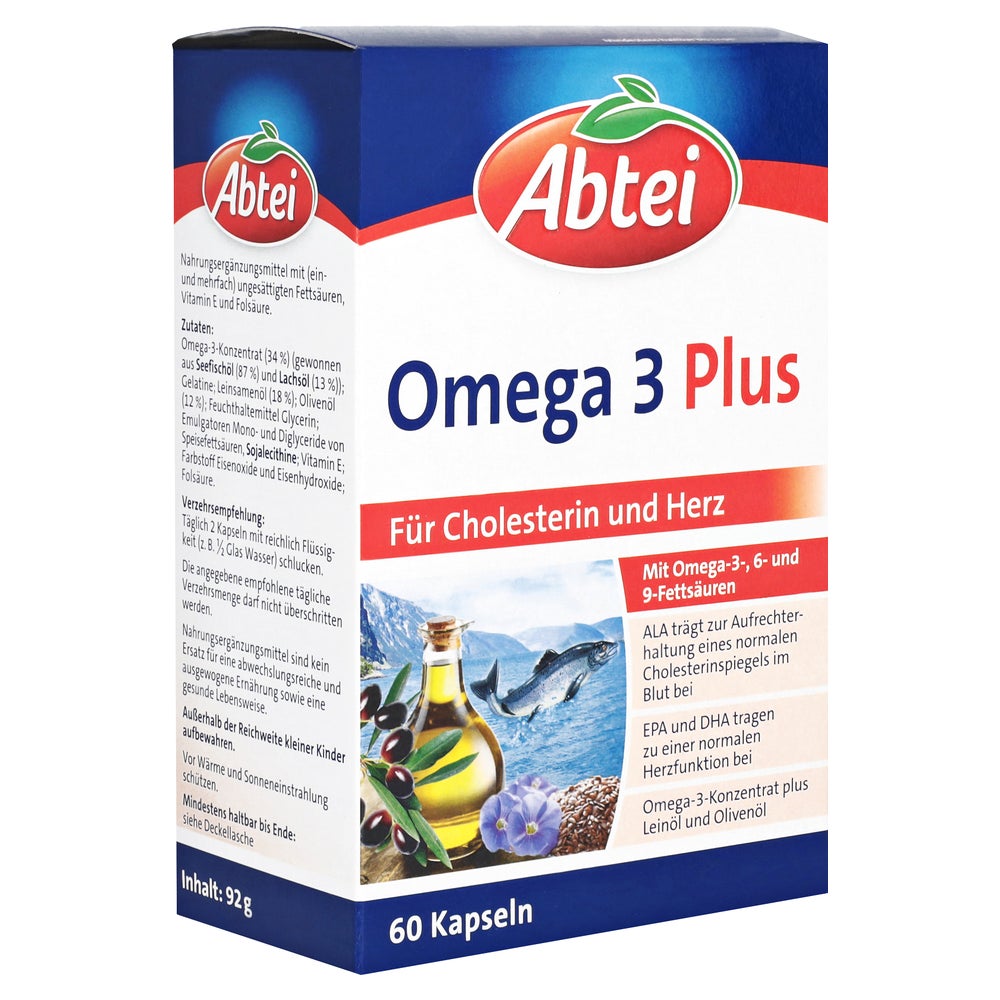 Abtei Omega-3 Plus Kapseln TF 60 St