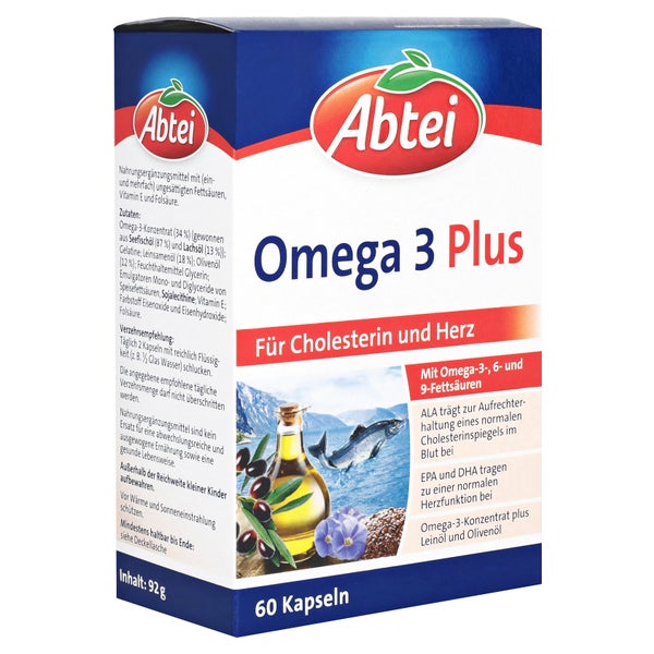 Abtei Omega-3 Plus Kapseln TF 60 St