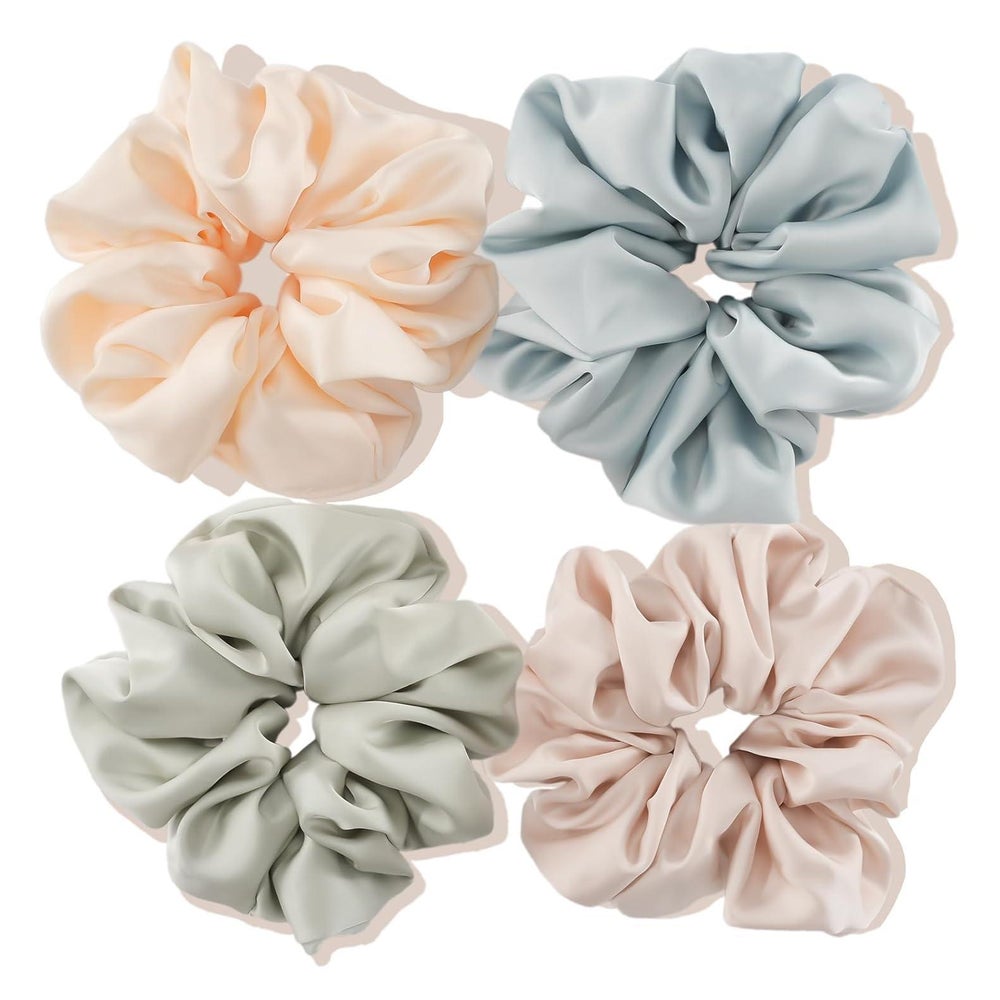 4er Pack Lolalet Seide Scrunchies Satin Haargummis Damen Mäd 1 St