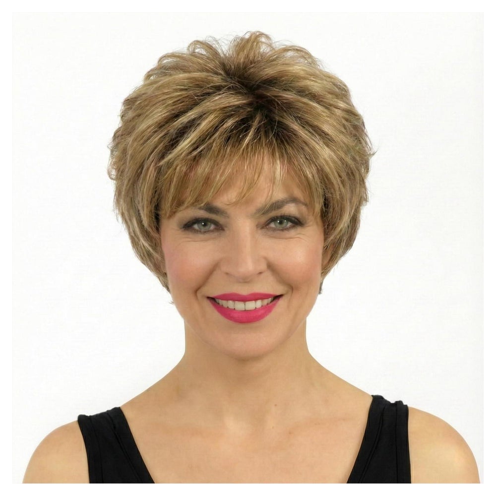 Perücken Damen Bob Pixie Pony Braun Blond Blondes Gemischtes 1 St