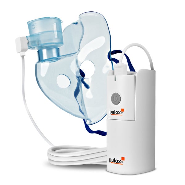Pulox IN-200 Vapo Inhalator Vernebler Nebulizer Inhalationsgerät mit Masken 1 St