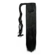Haarteil Pferdeschwanz Zopf Haarverlängerung glatt 58 CM Dun 1 St
