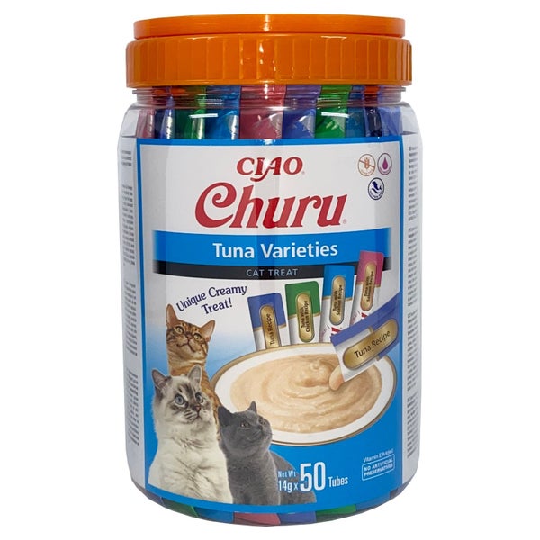 INABA Churu Variety Tuna Thunfisch für Katzen Dose 50x14g (700g) 0,7 kg