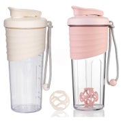 2er Pack Protein Shaker mit TRITAN Rührball 700ml für Fitnes 1 St