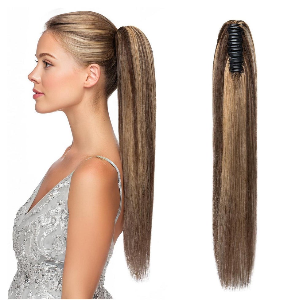 Pferdeschwanz Haarteil Echthaar 40cm-105g 4P27 Mittelbraun D 1 St