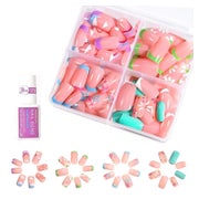 Fingernägel 96 Künstliche Aufkleben Kinder Blumen Kirsche St 1 St