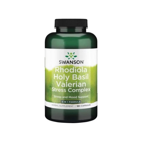 Rhodiola Heiliges Basilikum Baldrian Stress Complex, Kapseln 180 St
