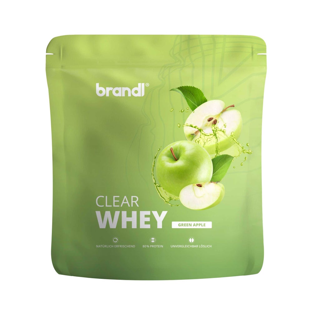 brandl® Clear Whey Isolate - Protein Drink mit natürlichem Geschmack & ohne künstliche Zusatzstoffe - Green Apple 800 g