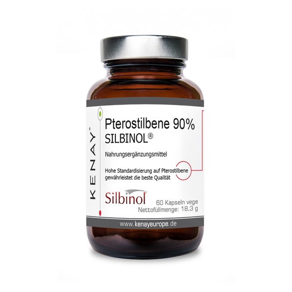 Pterostilbene 90% SILBINOL® 60 Kapseln KENAY® 60 St