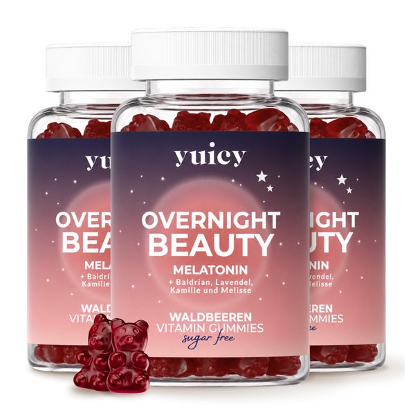 yuicy® Overnight Beauty – Melatonin Gummies zum Einschlafen 180 St