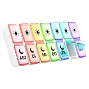 Pillendose 7 Tage Tablettenbox 2 Fächer BPA-frei Abnehmbar 3 1 St