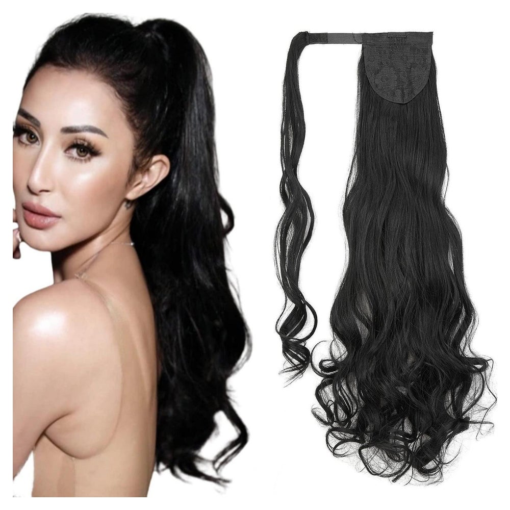 Ponytail Extensions Clipin Pferdeschwanz Haarteil 60 cm Pech 1 St