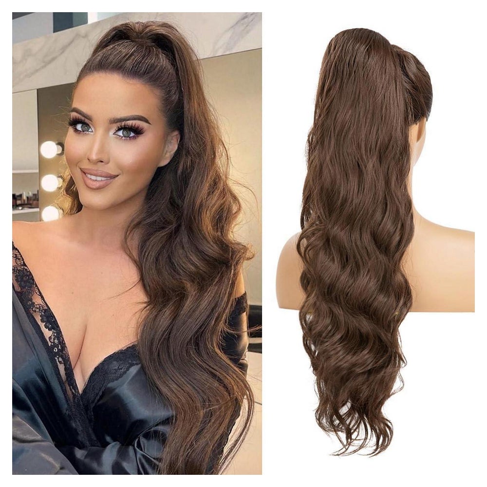 Pferdeschwanz Haarteil Clip Extensions Kordelzug Afro Zopf B 1 St