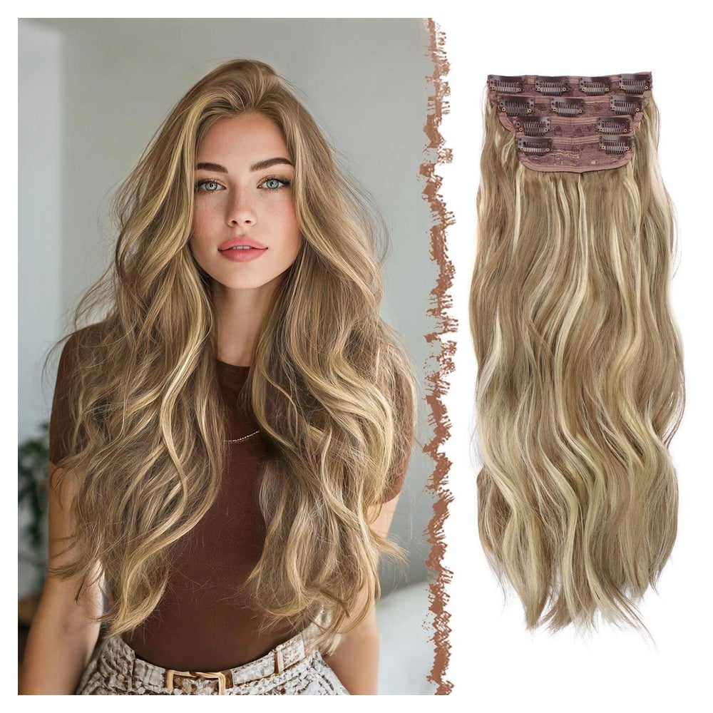 Clip in Extensions 4 Stücke Kunsthaar 18H88# Bahama Beige 50 1 St