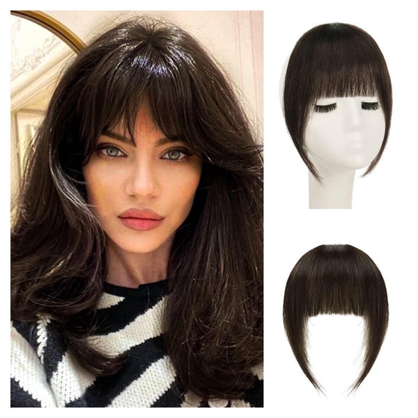 Bangs Clip in Remy Echthaar Tempel Haarteile French Bangs Du 1 St