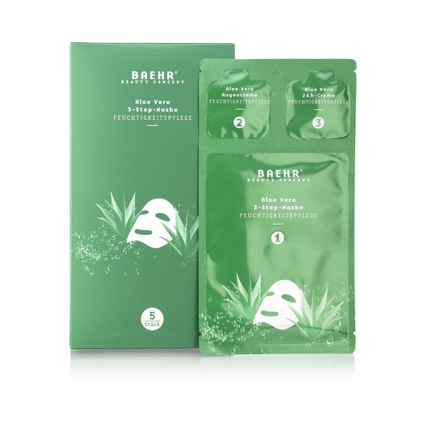 Baehr Beauty Concept Aloe Vera 3-Step-Maske Feuchtigkeitspflege 5 Stck 5  St online kaufen | DocMorris