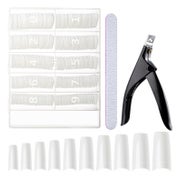 Falsche Nägel 500 Acryl Tips Nagelknipser Nagelfeile Natürli 1 St