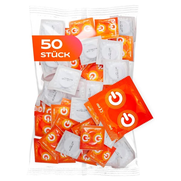 «Stimulation» Kondome – genoppt, 54 mm Breite, 50 Stück (50 Kondome) 50 St