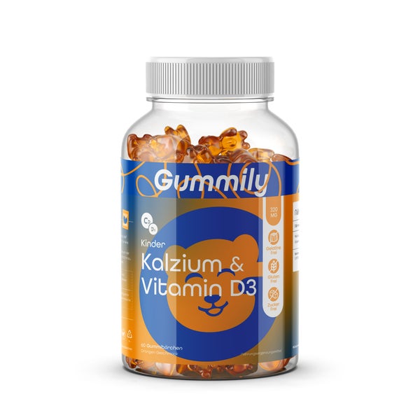 Gummily® Kinder Kalzium & Vitamin D3 Gummibärchen 60 St