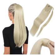Pferdeschwanz Echthaar Haarverlängerung Glatt 45 cm-90g 60 P 1 St