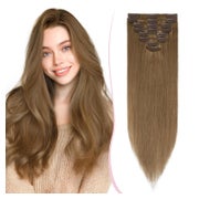 Haarverlängerung Clip In Remy Echthaar Glatt 20 cm 45 g 06 H 1 St