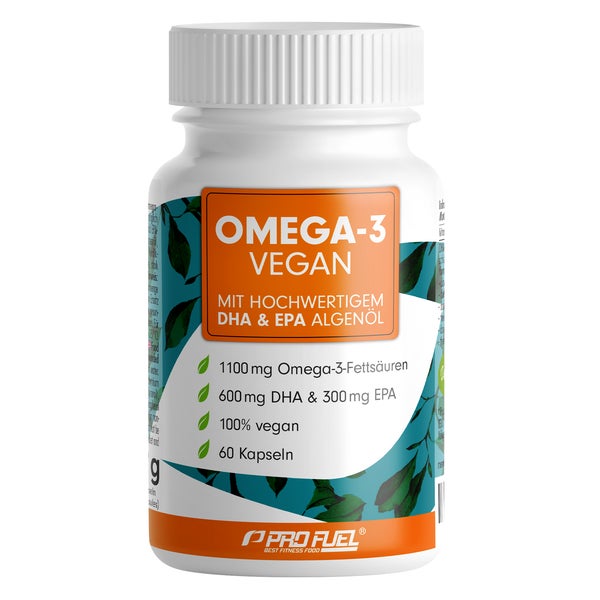 ProFuel - OMEGA-3 Vegan Kapseln 600mg DHA + 300mg EPA 60 St