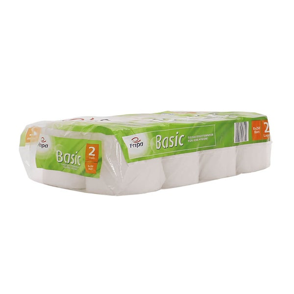 Fripa Toilettenpapier basic, 2-lagig (8 Pack à 8 x 250 Bl.) 8 St