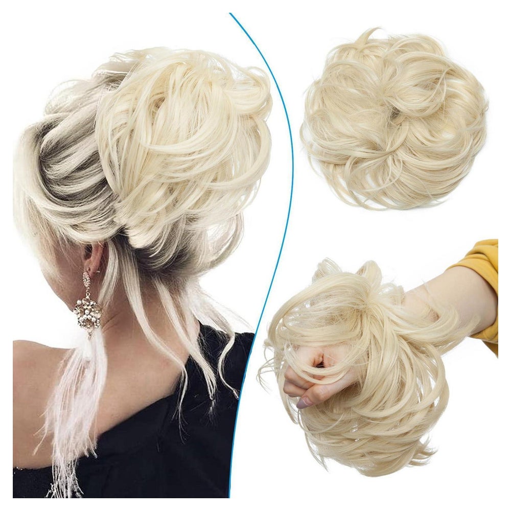 Haarteil Ponytail Dutt Haargummi Thick 80G Wasserstoffblond 1 St