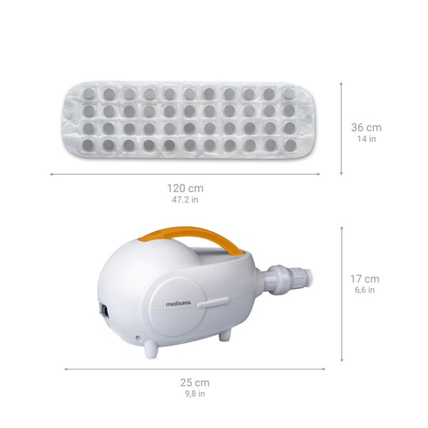 medisana MBH Luftsprudelbad Whirlpoolmatte für die Badewanne 1 St