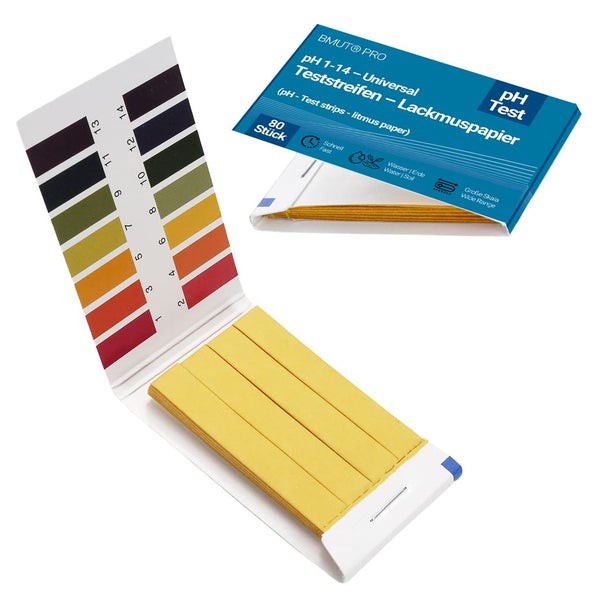 BMUT pH-Wert 1-14 Teststreifen Lackmuspapier 80 St