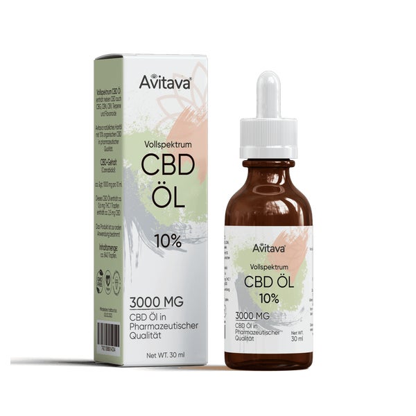 Avitava 10% CBD Öl im Vollspektrum 30 ml 10 ml